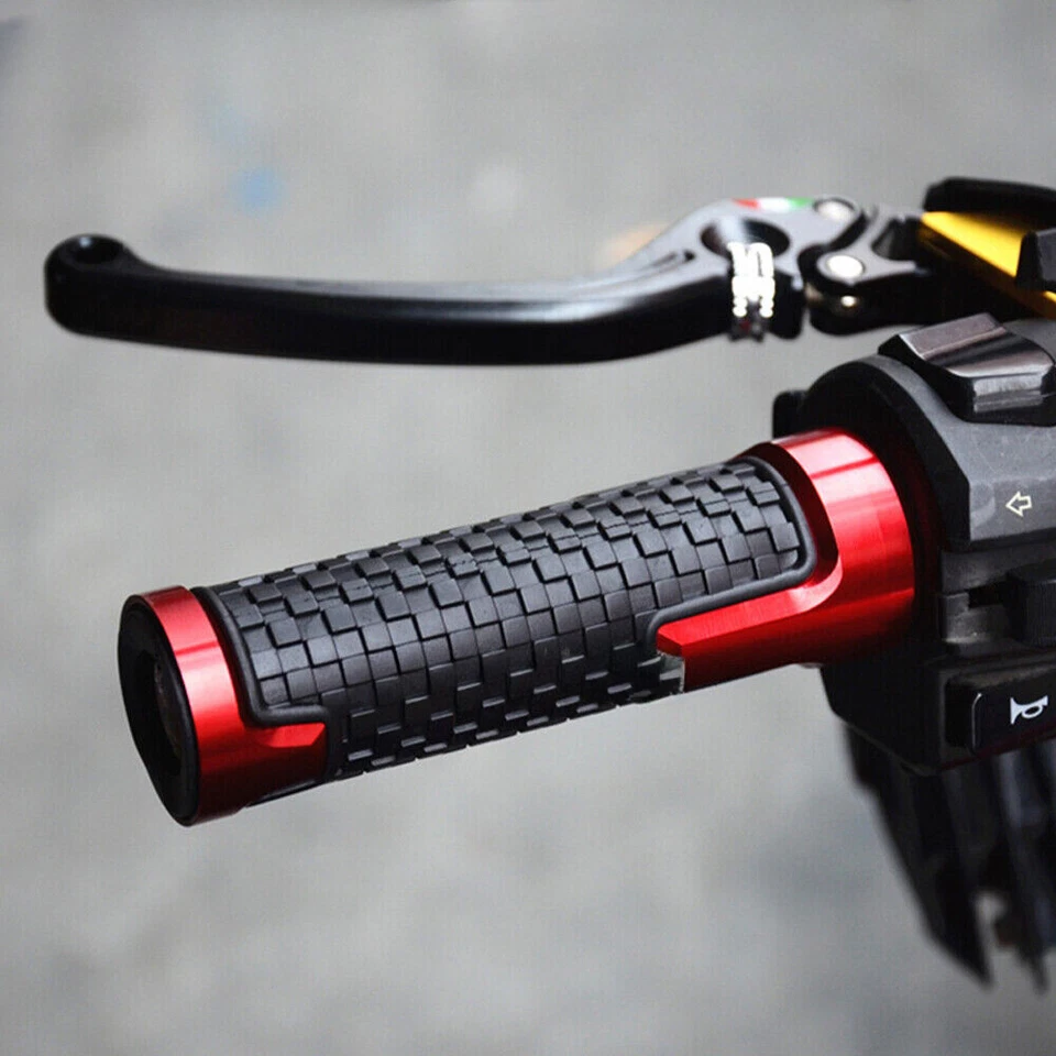 Red Grip Handlebar Balanced Plug slider Bar End Weights Cap Cover For Honda XR - Imagem 3 de 4
