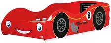 Red Racing Car Themed Toddler Bed Frame F1 Cot Size 70 140