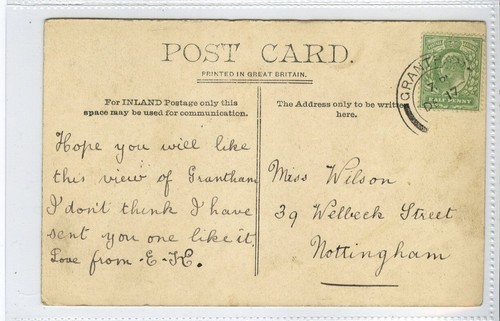 (Gd2785) Aproximación a la Iglesia GRANTHAM, Lincolnshire c1910 - Imagen 4 de 4