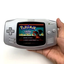 Silver 10 Levels Brightness Backlit V2 IPS LCD Mod Game Boy Advance GBA Console