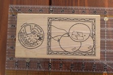 LIMITED EDITION HAPPY BIRTHDAY Balloons Party Card Pattern Wood Rubber Stamp C
