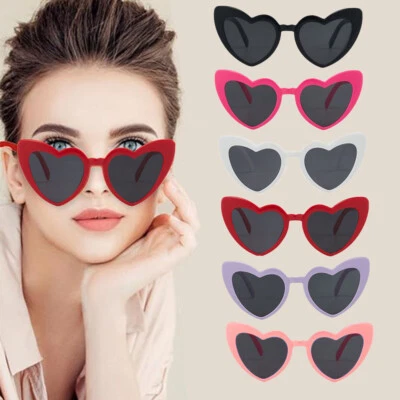 Retro Lolita Love Heart Shape Sunglasses Cat Eye For Travel Xmas party cosplay