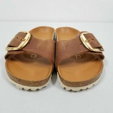 New w/o Box Birkenstock Madrid Big Buckle Cognac Exquisite Narrow - Select Size