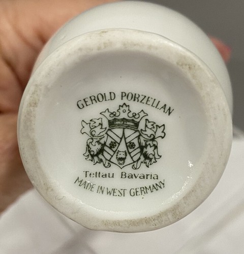 GERMANIA OCCIDENTALE TETTAU BAVARIA VASO BOD FIORI PORCELLANA FLOREALE GEROLDO PORCELLANA - Foto 4 di 6