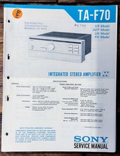 Sony TA-F70 Amplifier Service Manual Original 