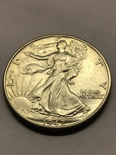 1942-D Walking Liberty Half Dollar Unc+ #2487