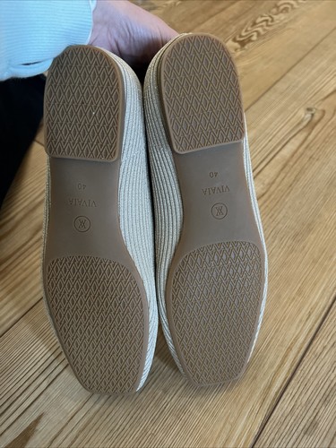 Vivaia Square-Toe V-Cut Flats Margot 2.0 Golden Almond Size 40 Us 9 - Picture 5 of 9
