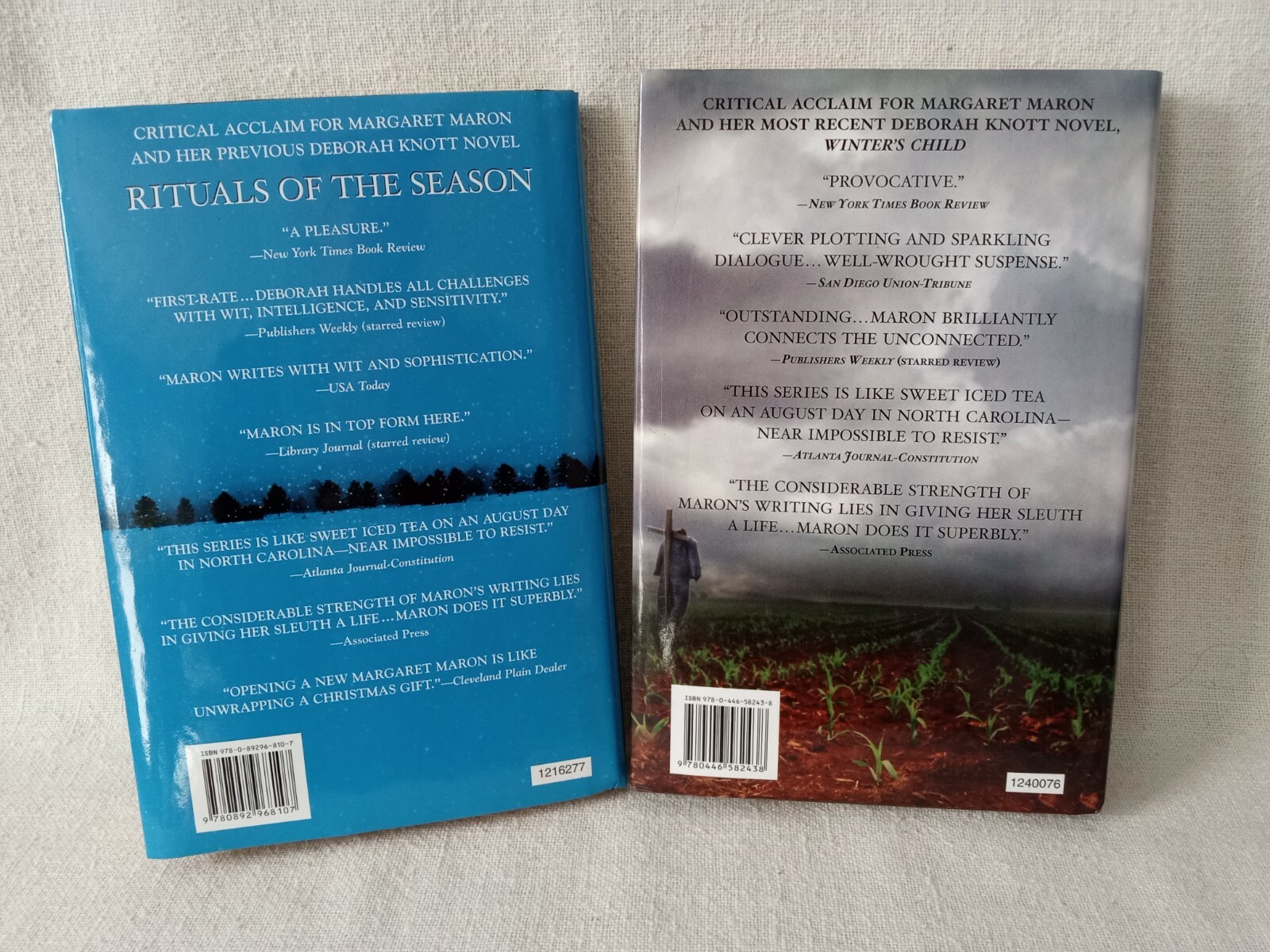 FILA Lot of 2 Margaret Maron 2 hardcover Winter's Child Hard Row Dust Jacket on bo