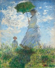 Print or Canvas - Woman with a Parasol by Claude Monet