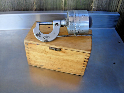 Ultra Rare Vintage Moore & Wright Braille Micrometer, 0-1 inch, boxed