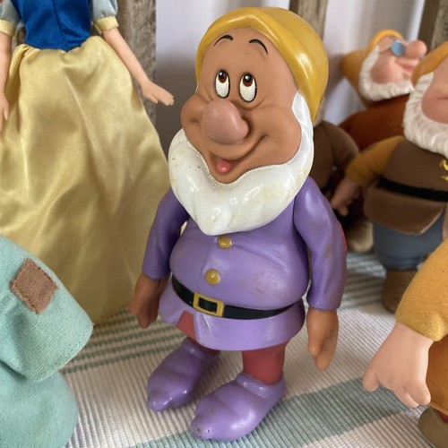 Vintage Applause Disney Snow White The Seven Dwarfs Figures Plush LOT 8 COMPLETE - Picture 8 of 23