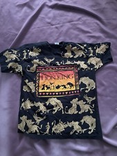 Vtg Disney The Lion King All Over Print Movie Shirt XL Black 90  s Single Stitch