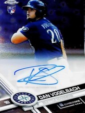 2017 TOPPS CHROME ROOKIE AUTOGRAPHS #RA-DV DAN VOGELBACH SEATTLE MARINERS