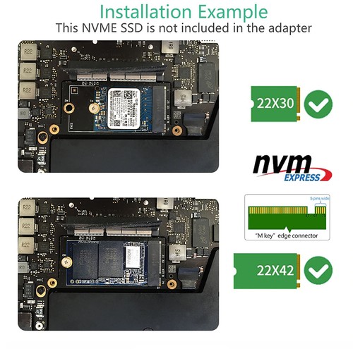 NVME SSD PCIE M.2 Adapter für MacBook Pro 13" A1708 DE 2016 A 2017 2230/2242 - Bild 6 von 6