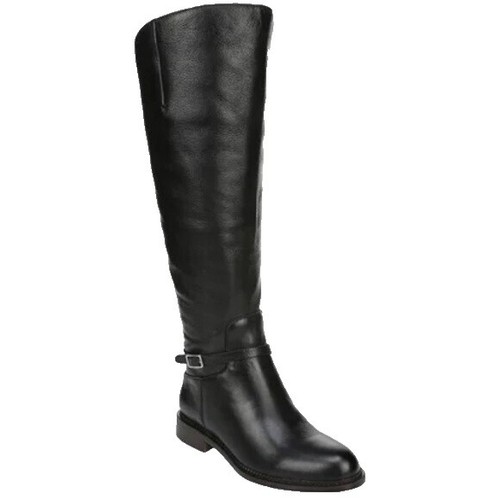 【関税&送料込み】Tod'S T-Buckle Leather Knee-High Boots S TOD'S Black Leather Winter Stivale Buckle Detail Knee High