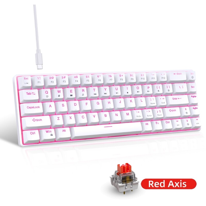 68Key Mechanical Keyboard with Double-Shot Two-Tone Backlit Keys