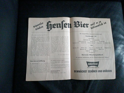 Rotes Fohlen Echo Borussia Mönchengladbach 26.02.1966 Hamburger SV HSV Rarität - Bild 3 von 3