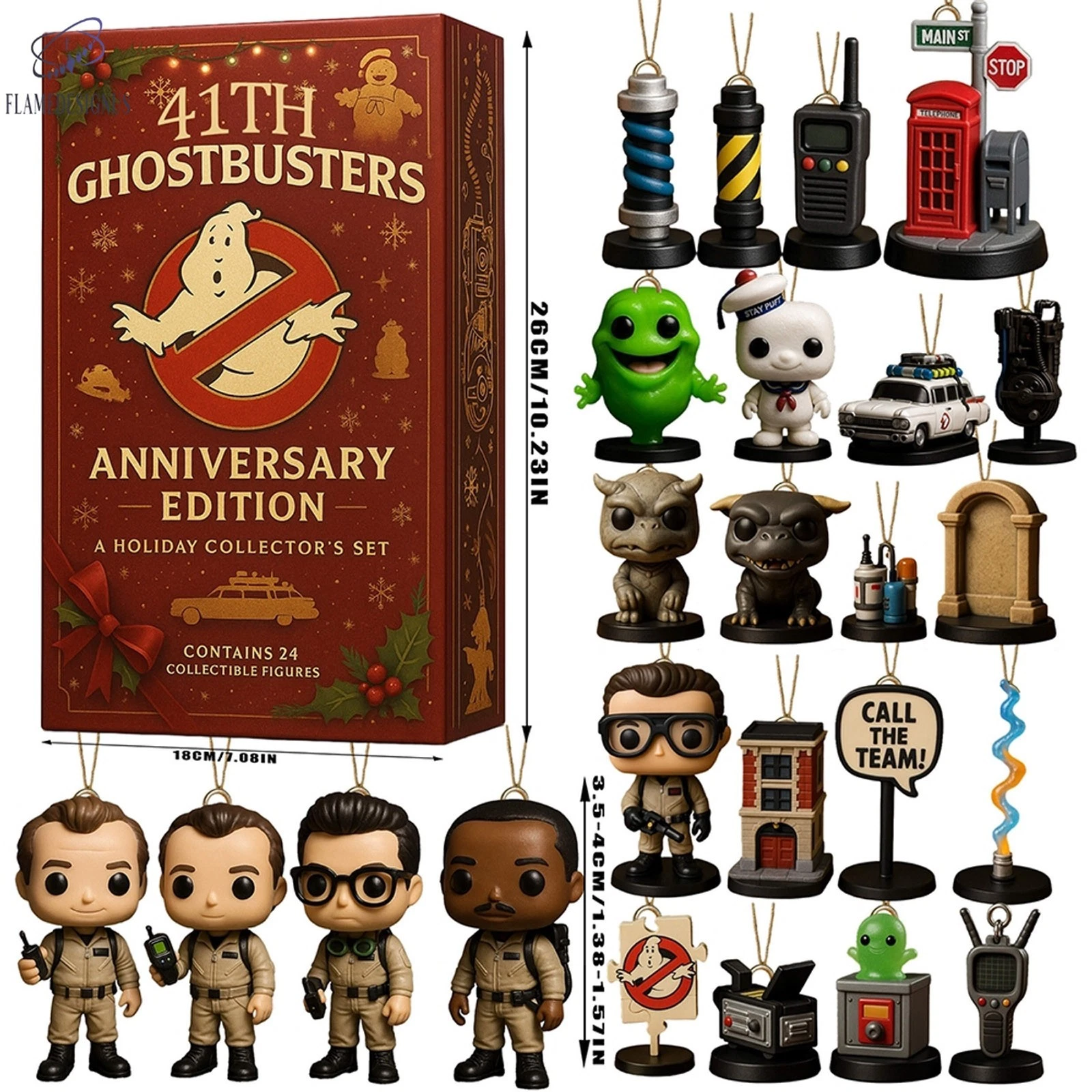 Ghostbusters 41St Anniversary 2025 Advent Calendar 2D Acrylic for Christmas Tree
