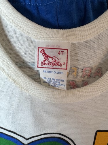 Buster Brown 80s Vintage Tank Top Shorts Set Kids 4T New Graphic Outfit NWT - Picture 4 of 7