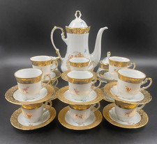 SERVIZIO CAFFé MOKA INTERO PORCELLANA JOHANN SELTMANN VOHENTRAUSS FASCIA ORO