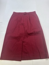 Vintage Izod Lacoste For Her 70s-80s Women's Midi Skirt Red Size 14 Preppy
