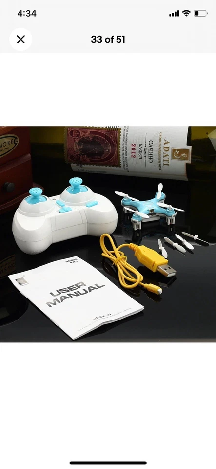 Cheerson CX-10 Mini Drone 4-Channel, Light Blue - Image 3 of 4