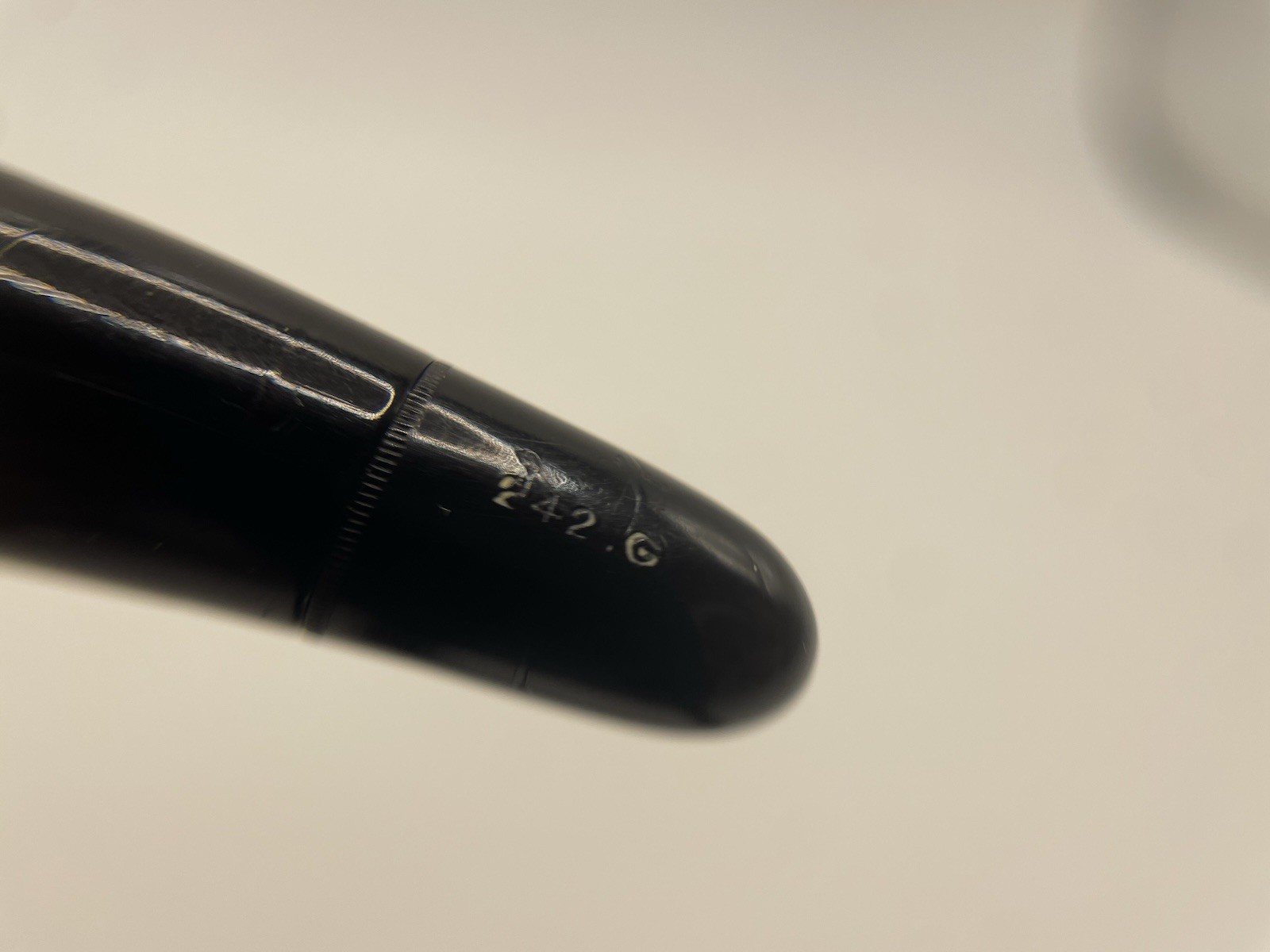 Rare 1950's MINT MONTBLANC 242 G Celluloid Fountain Pen- 14k M Nib-Restored