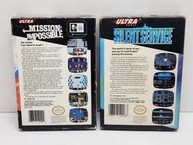 Mission: Impossible & Silent Service NES Nintendo CIB Complete Authentic Tested 