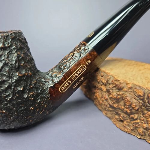 James Upshall Empire Acclaim Magnum Rusticated "LC" Estate Briar Pipe, Unsmoked - Picture 2 of 9