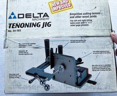  Delta  Machinery 34-183 Table Saw Universal Tenoning Jig Never Used New in Box