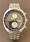 SEIKO 6138-0011 UFO Automatic Chronograph Watch Vintage Men's Black Dial