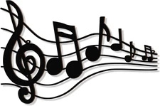 Yulejo Black Music Notes Wall Decor Musical Art Decoration Vintage Treble Clef W