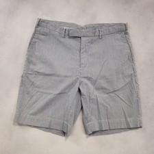 Polo Ralph Lauren Shorts Men's 36 Blue White Striped Cotton Flat Front Pockets