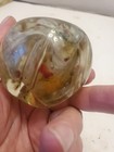 Antique Art Glass Flower Frog Paperweight Ink Pen Holder Desk Accent  — photo 10