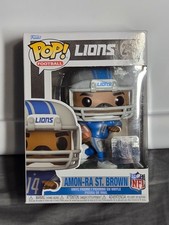 Funko Pop! Vinyl: Amon-Ra St. Brown #254 w/protector - Detroit Lions - New NIB