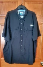 Magellan Outdoors Fishing Gear Short Sleeve Black Shirt Mens Size 3XL