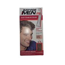 Just For Men A-30 Light-Medium Brown Easy Comb-In Hair Color Gray Coverage