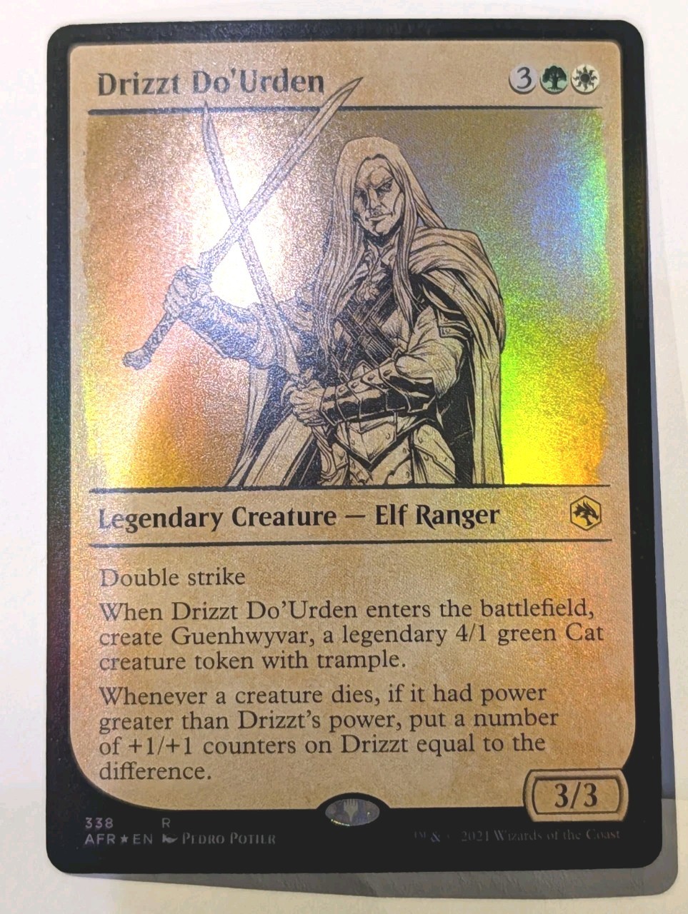 Drizzt Do'Urden (Showcase) Adventures in the Forgotten Realms Foil - MTG RARE