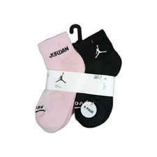 NWT 6 Pair Pack NikeJordan Lightweight Ankle Sock Girls Size 5Y-7Y Women 6-10