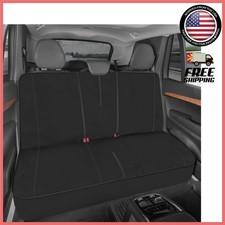 Luxury Waterproof Neoprene Rear Seat Protector - Splits Design for SUVs Trucks