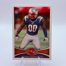 Alfonzo Dennard 2012 Topps #208 New England Patriots Rookie Card NFL Football . rookie card picture