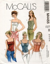 McCalls M4455 Fitted Camisole, Bustier, Corse...