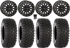 System 3 SB-6 15" Wheels Black (4+3) 32" XC450 Tires Can-Am Maverick X3