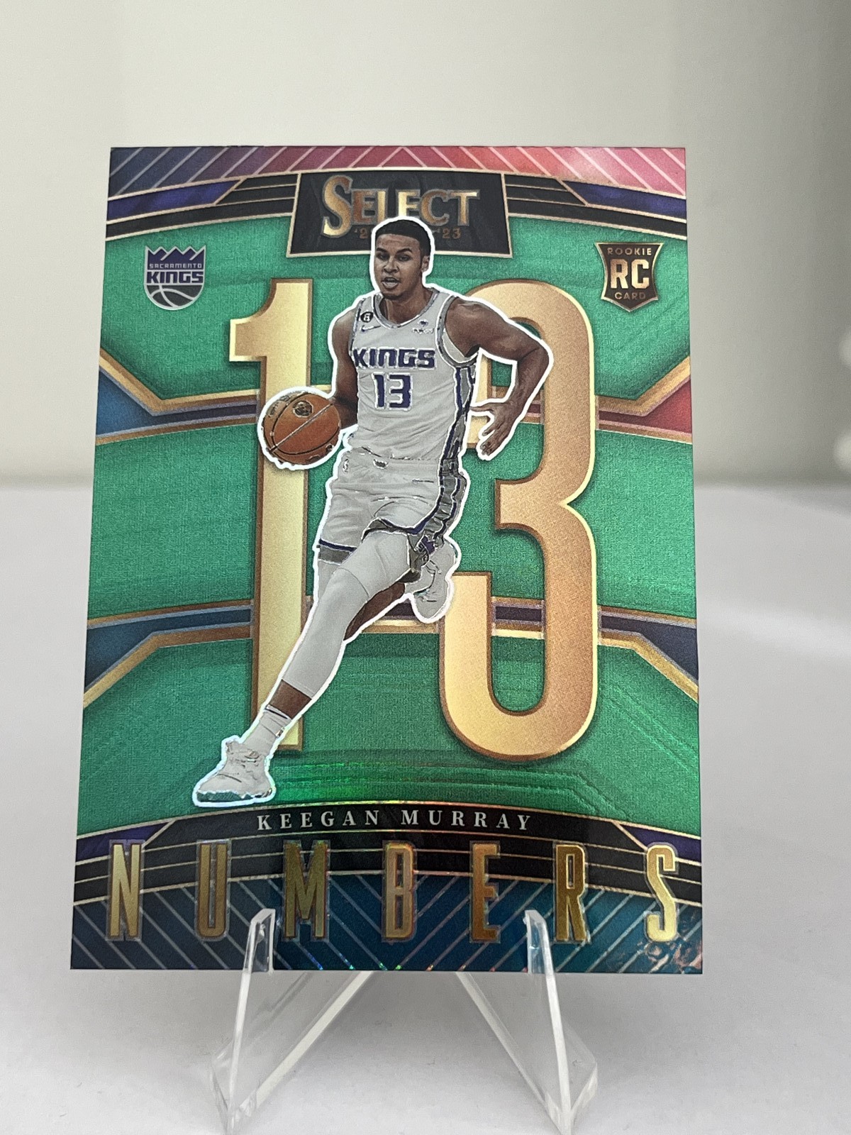 2022-23 Panini Select - Keegan Murray (RC) RookieSelect Numbers Green Prizms #18