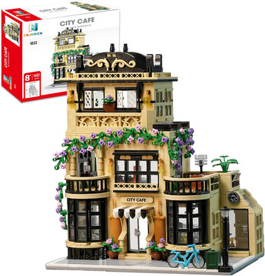 Flowers City Coffee Shop Building Set for Adutls,Architecture Building House Kit