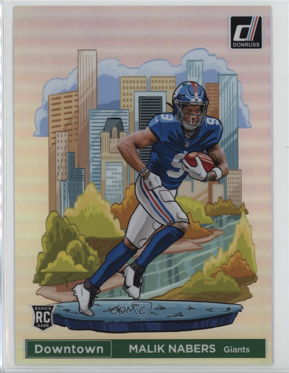 2024 Panini Donruss Downtown! Oversized Malik Nabers #18 1bw7