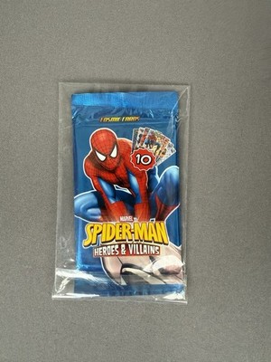 Marvel Spider-Man Heroes & Villains Trading Cards Booster Pack  Sealed 10 Cards