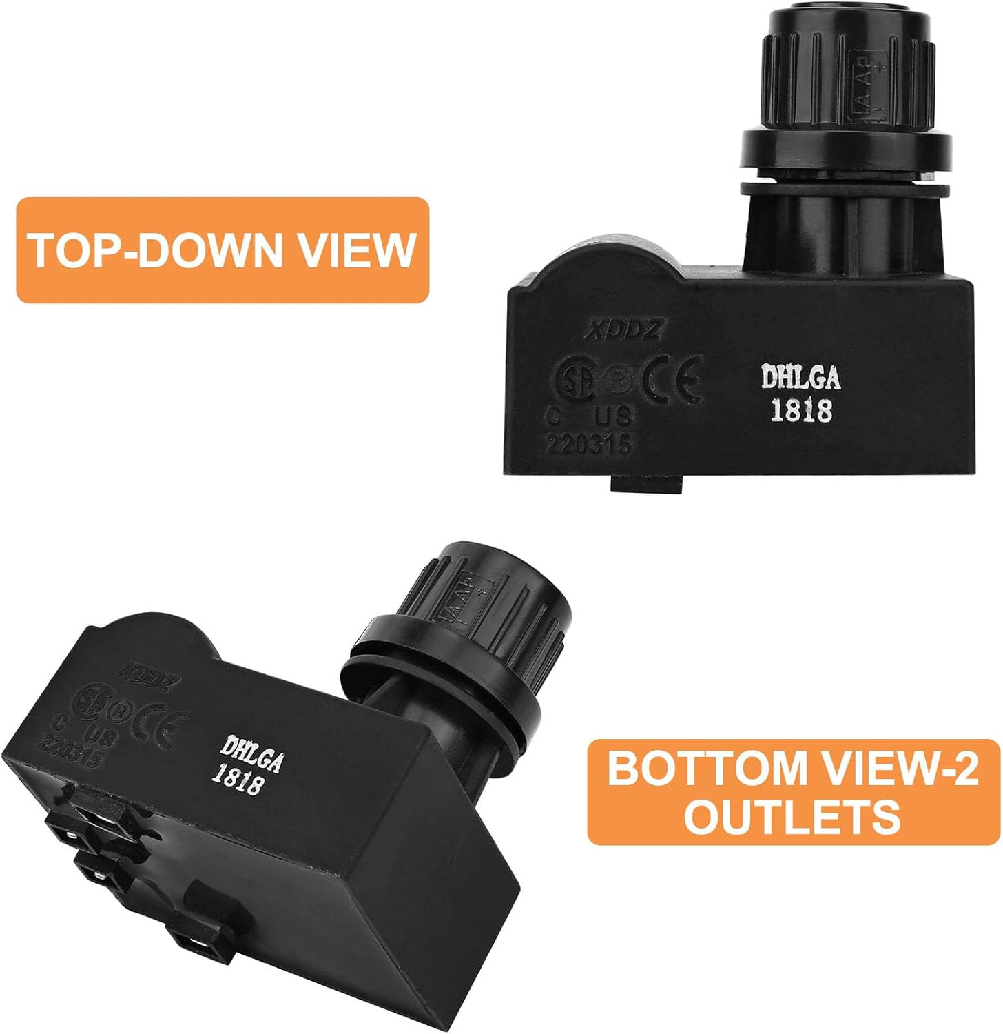 2 Outlet Grill Igniter G511-0055-W1 for Charbroil Ignitor Replacement, Electroni