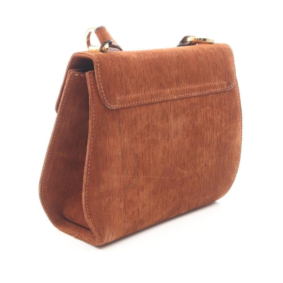 Salvatore Ferragamo Gancini Suede Brown Crossbody Shoulder Bag Auth image 2