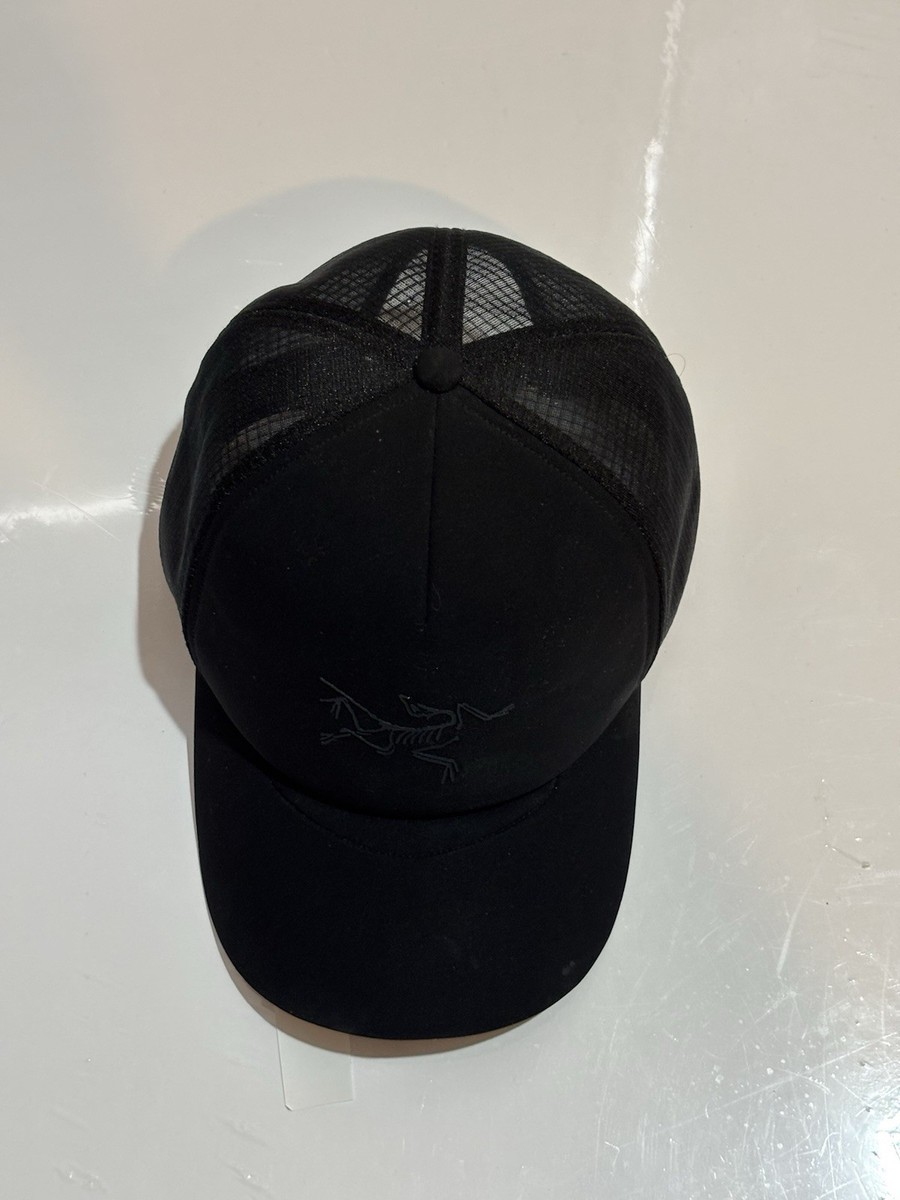 Arc'teryx Trucker SnapBack Black Hat Cap Bird Logo View 3